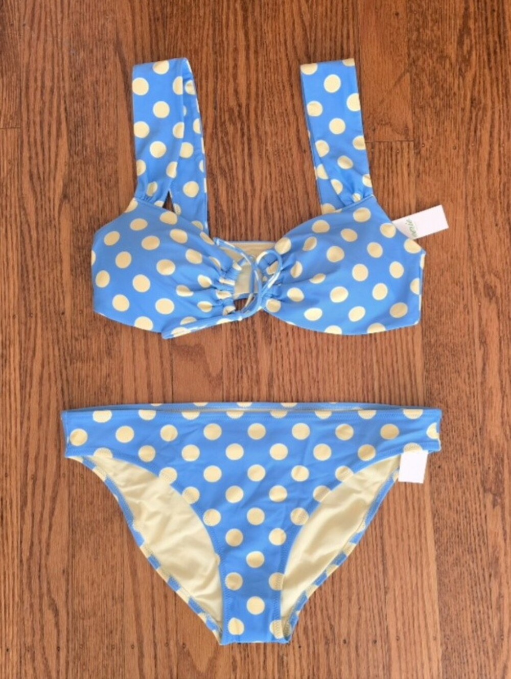 Aerie Bikini Set Blue Polka Dot American Eagle Summer Vacation Swimsuit Medium